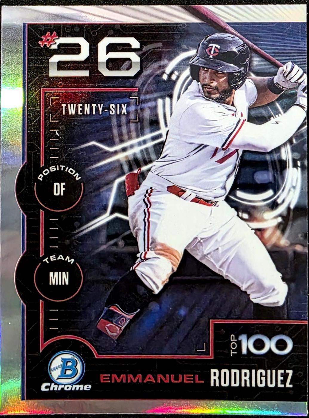 Emmanuel Rodriguez #BTP-26 Baseball Cards 2025 Bowman Scouts Top 100