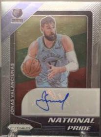 Jonas Valanciunas #NPS-JNV Basketball Cards 2020 Panini Chronicles National Pride Signatures