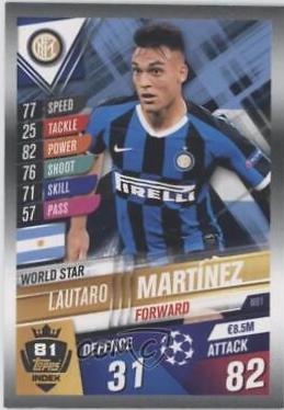 Lautaro Martinez #W81 Soccer Cards 2019 Topps Match Attax 101 World Star