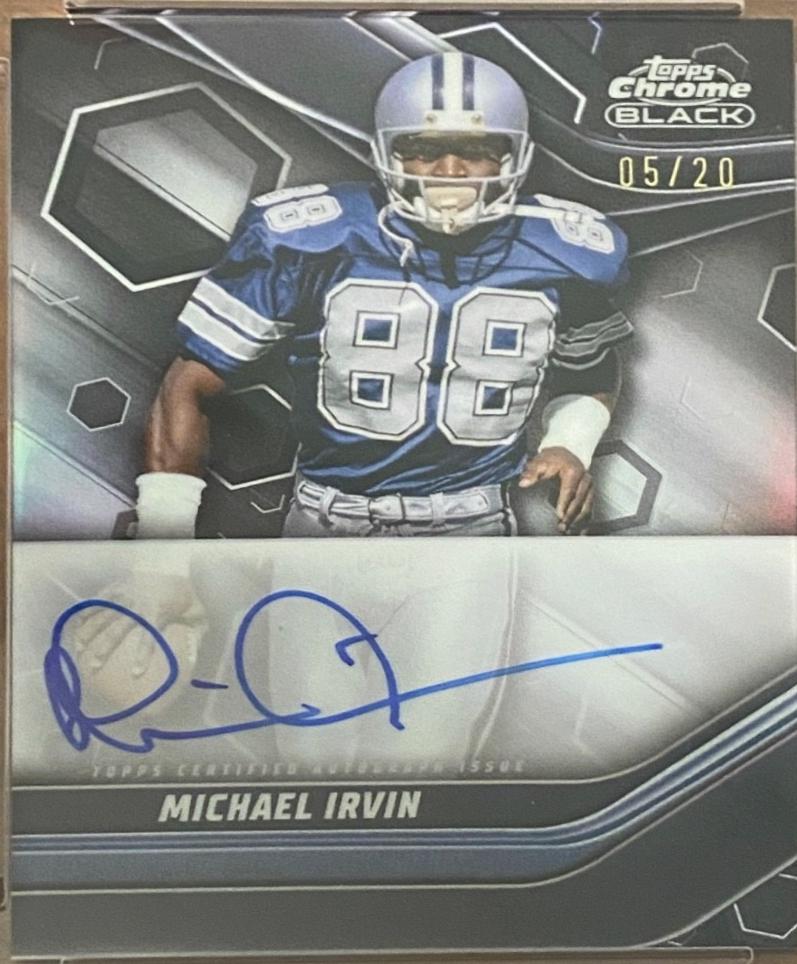 Michael Irvin #TCBA-MI 2023 Topps Composite Chrome Black Autograph Football