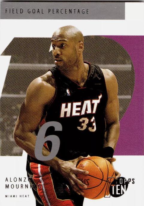 Alonzo Mourning #66 Basketball Cards 2002 Topps Ten