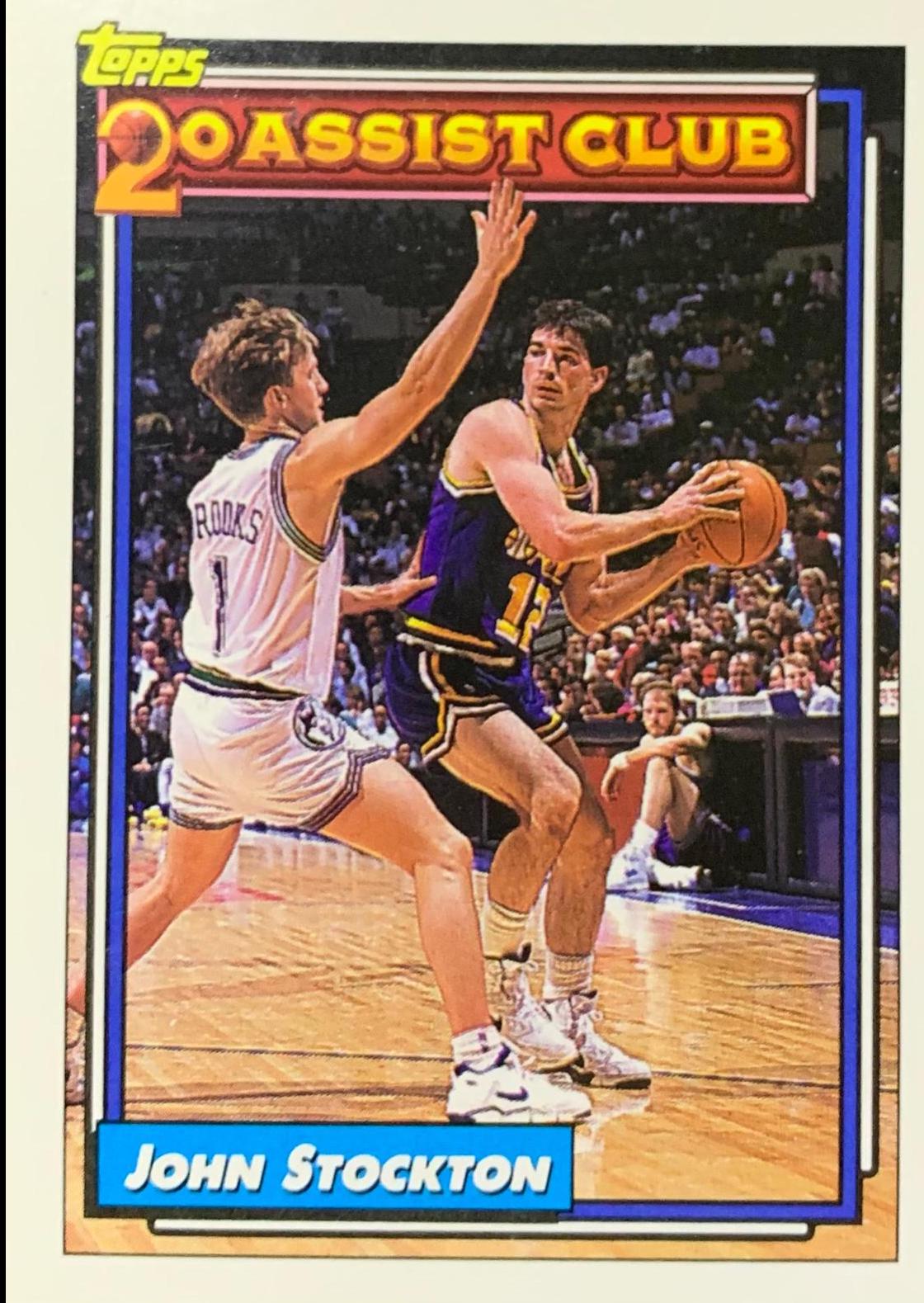 John Stockton #223 Basketball Cards 1992 Topps