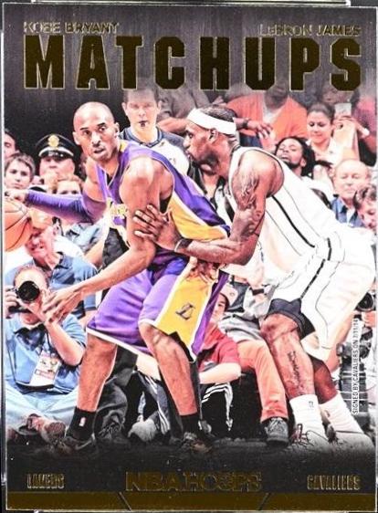 Kobe Bryant/LeBron James #1 Basketball Cards 2014 Panini Hoops Matchups