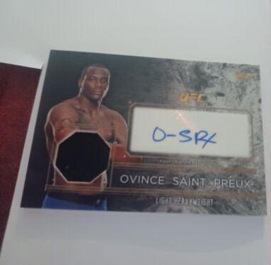 Ovince Saint Preux #TCAR-OS Ufc Cards 2016 Topps UFC Top of the Class Autograph Relic