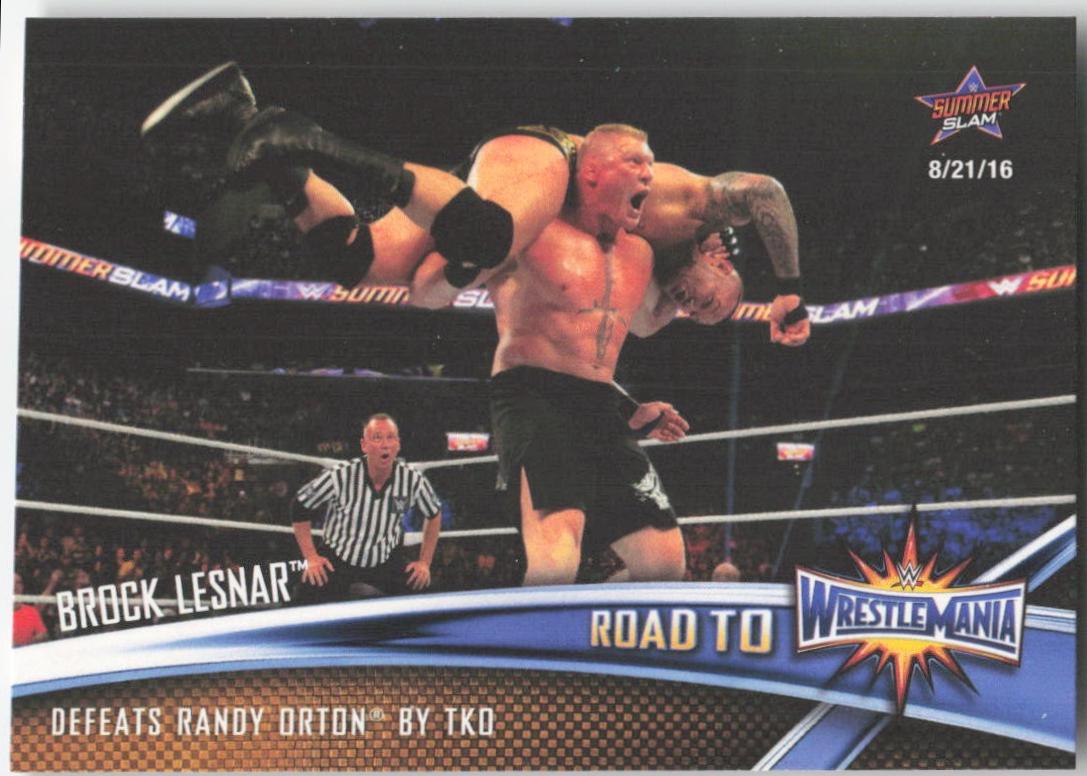 Brock Lesnar #RTW-12 Wrestling Cards 2017 Topps WWE Road To Wrestlemania 33