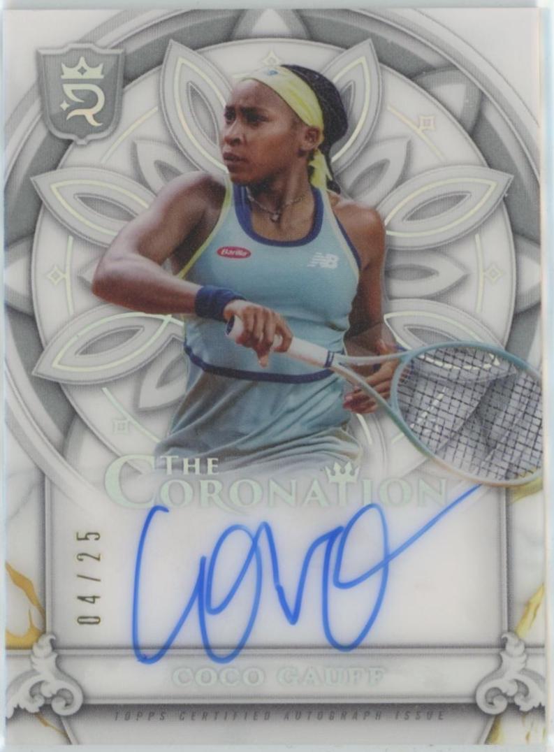 Coco Gauff #C-CG Tennis Cards 2024 Topps Royalty The Coronation Autograph