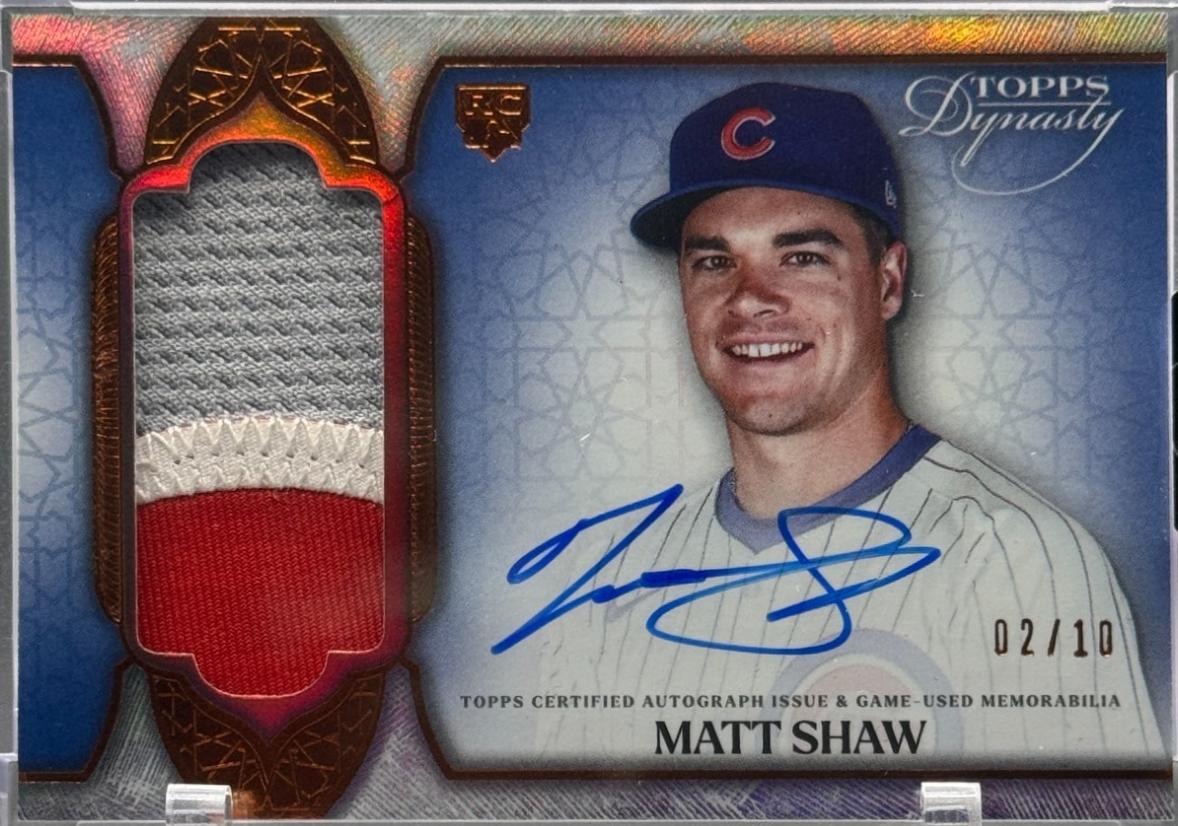 Matt Shaw #DAP-MSH3 2025 Topps Dynasty Autograph Patch Baseball