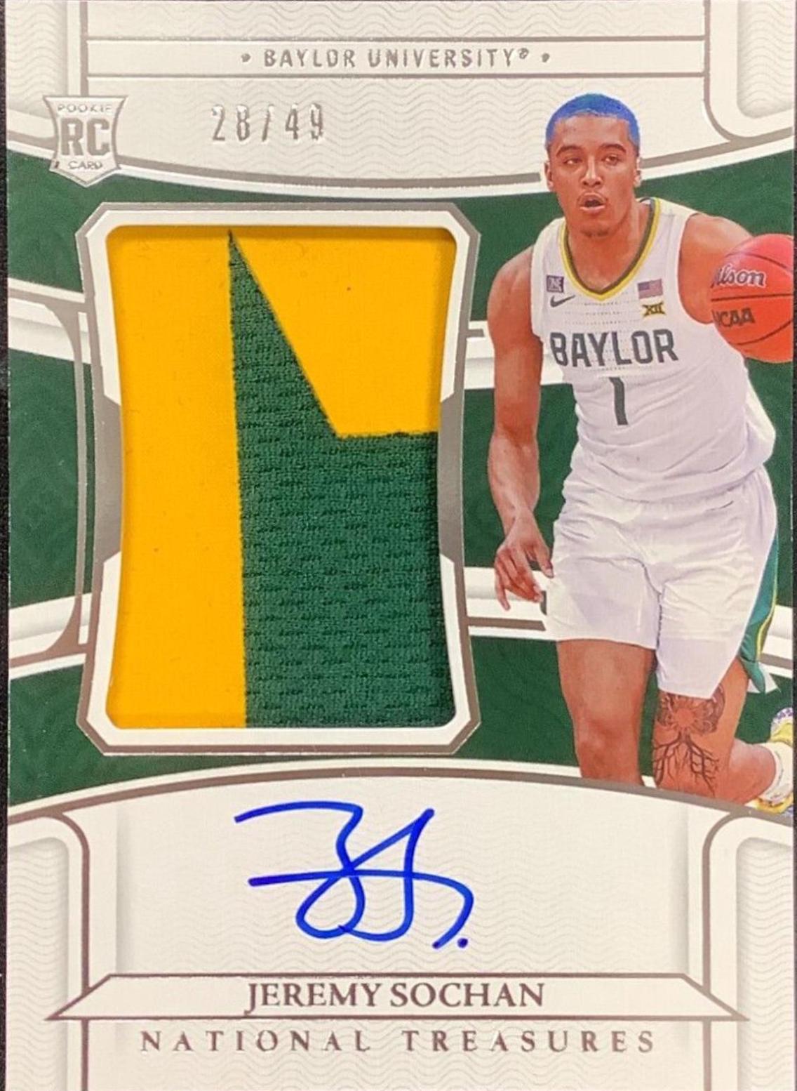 Jeremy Sochan #38 2022-23 Panini National Treasures Collegiate Basketball