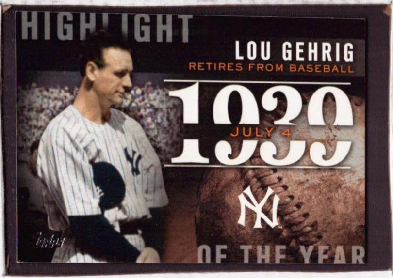 Lou Gehrig #H-37 Baseball Cards 2015 Topps Highlight of the Year