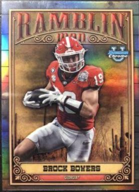 Brock Bowers #RM-1 Football Cards 2023 Bowman Chrome University Ramblin' Man