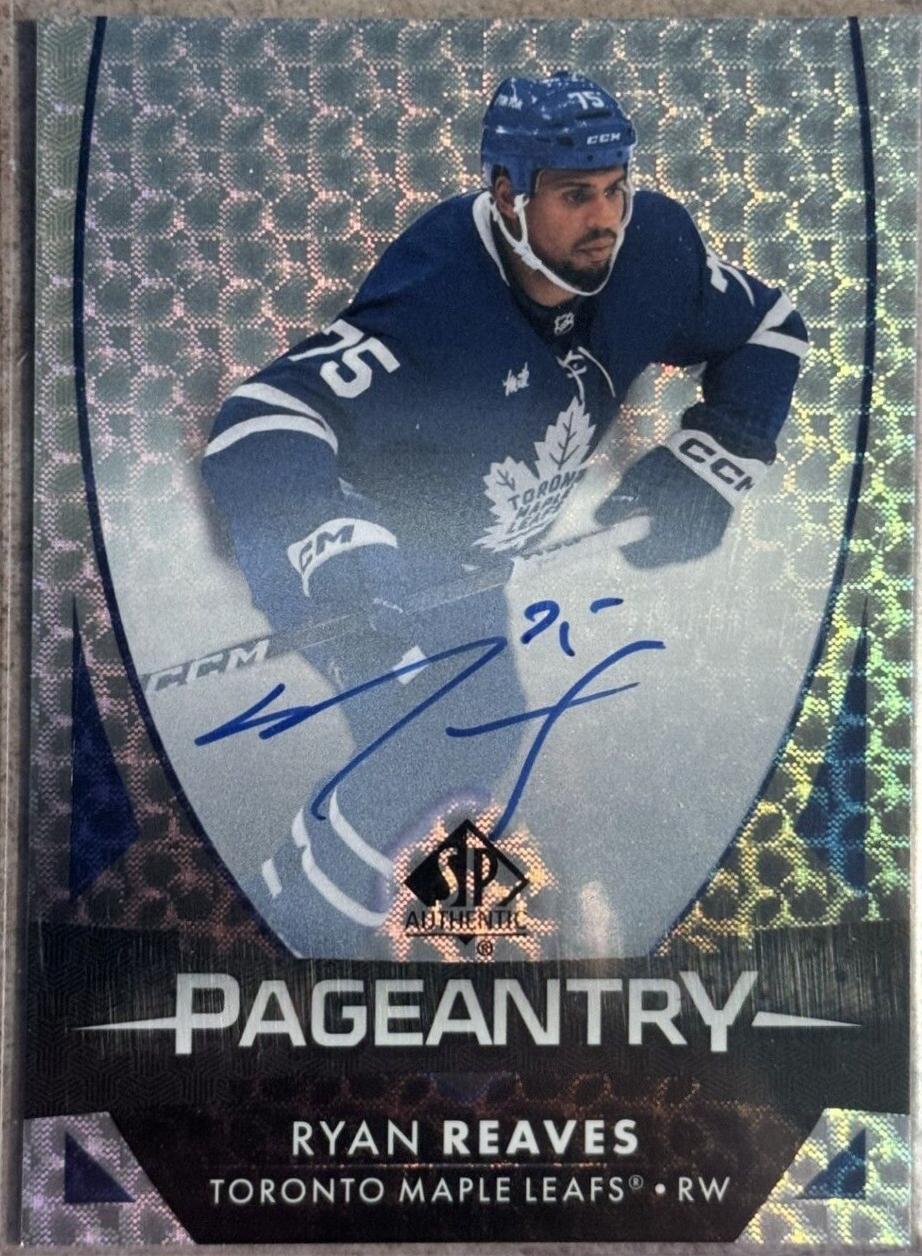Ryan Reaves #P-43 Hockey Cards 2023 SP Authentic Pageantry Autograph