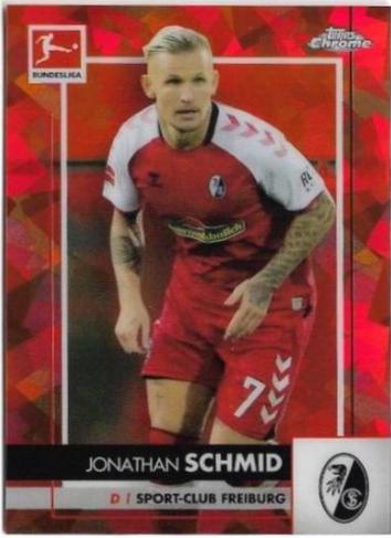 Jonathan Schmid #44 2020 Topps Chrome Bundesliga Sapphire Soccer