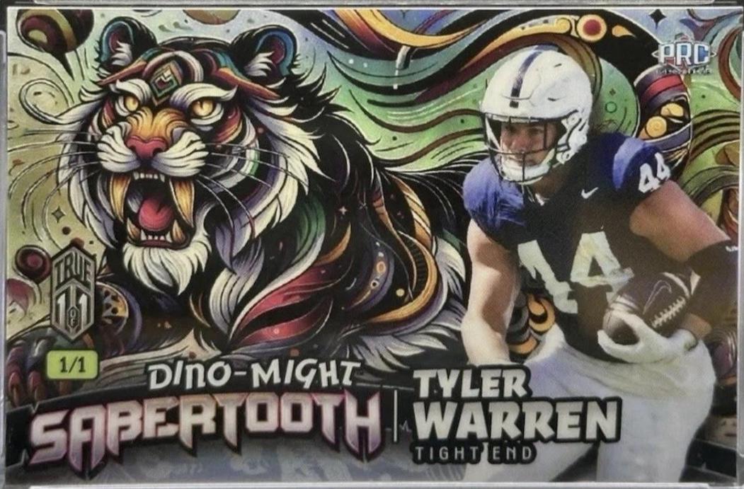 Tyler Warren #PHST-TW 2024 Wild Card Alumination Dino Might Pre Historic Football