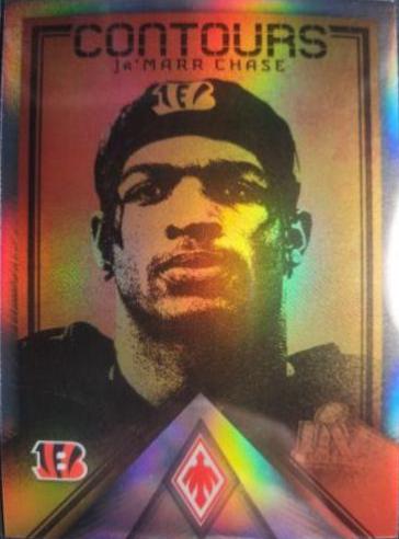 Ja'Marr Chase #CT-12 Football Cards 2022 Panini Phoenix Contours