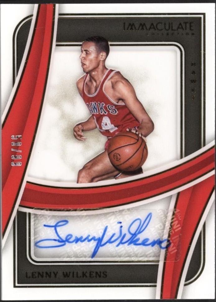 Lenny Wilkens #10 Basketball Cards 2023 Panini Immaculate Shadowbox Signatures