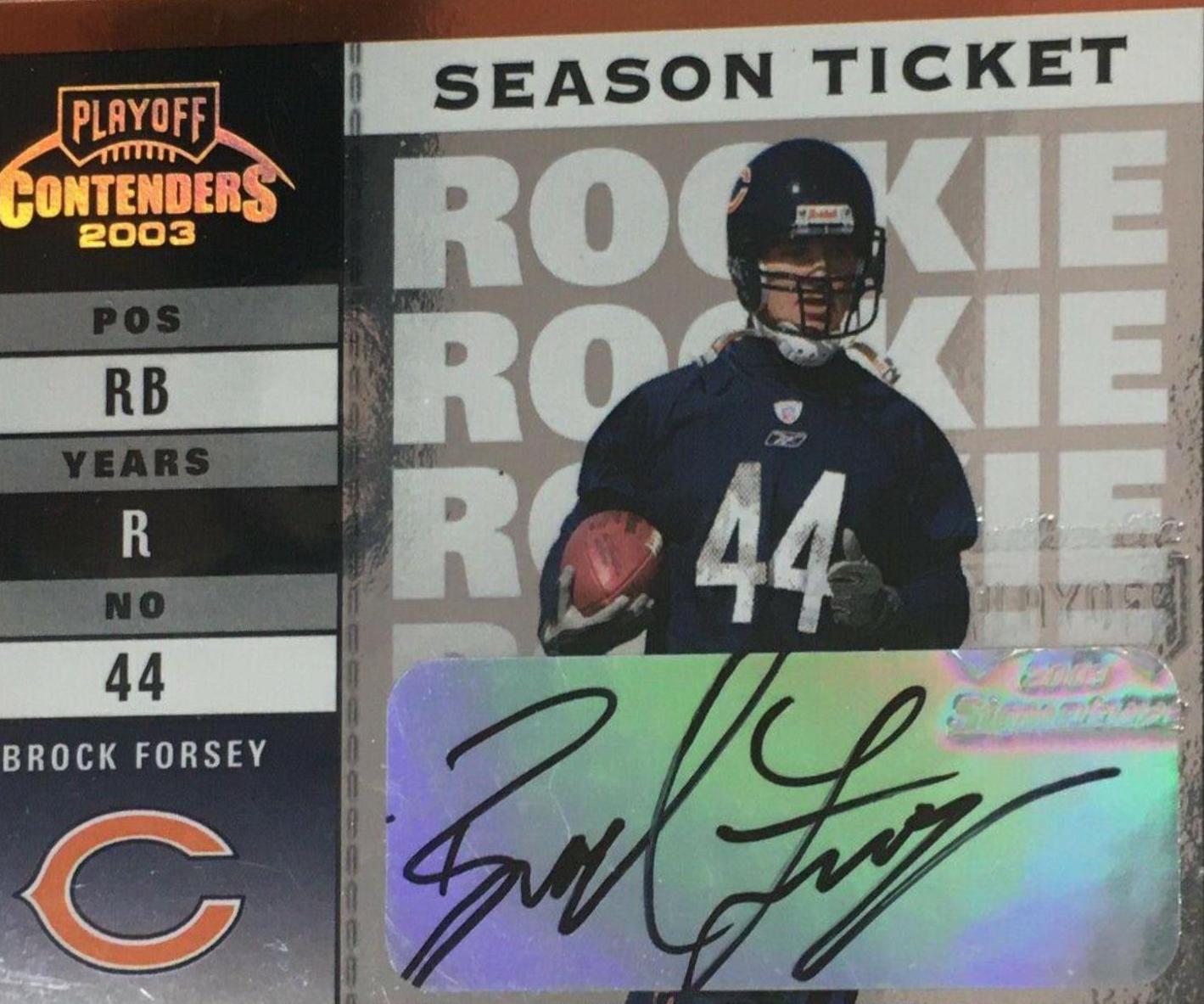 Brock Forsey #161 2003 Playoff Contenders Football