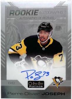 Pierre Olivier Joseph #R-PJ Hockey Cards 2021 O-Pee-Chee Platinum 2020 Update Rookie Autograph