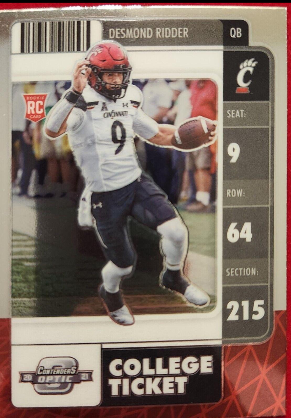 Desmond Ridder #4 Football Cards 2022 Panini Chronicles Draft Picks Contenders Optic