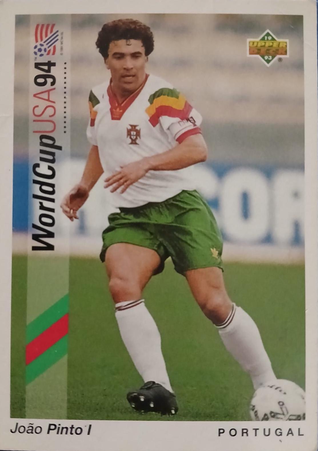 Joao Pinto I #103 1993 Upper Deck World Cup Preview Adams Gum Soccer