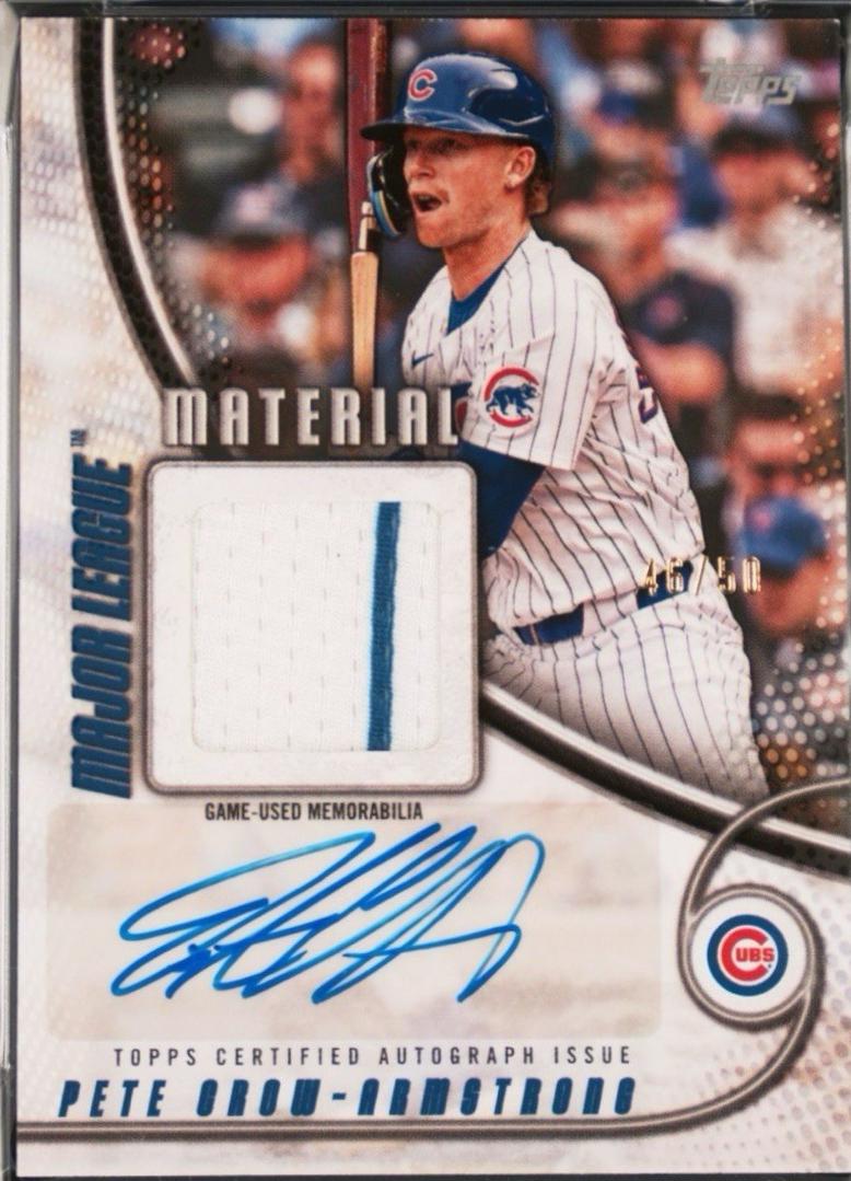 Pete Crow-Armstrong #MLMA2-PC 2025 Topps Major League Material Autograph Baseball