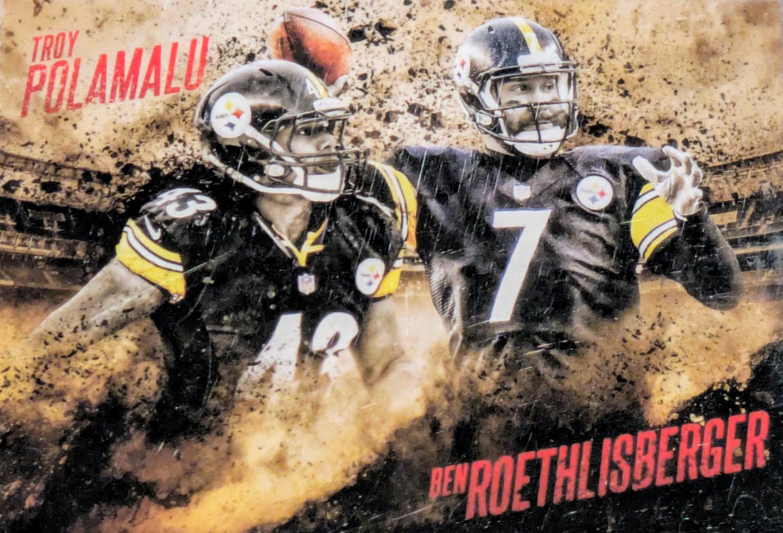Troy Polamalu, Ben Roethlisberger #CF-PR Football Cards 2014 Topps Fire Competitive Fire