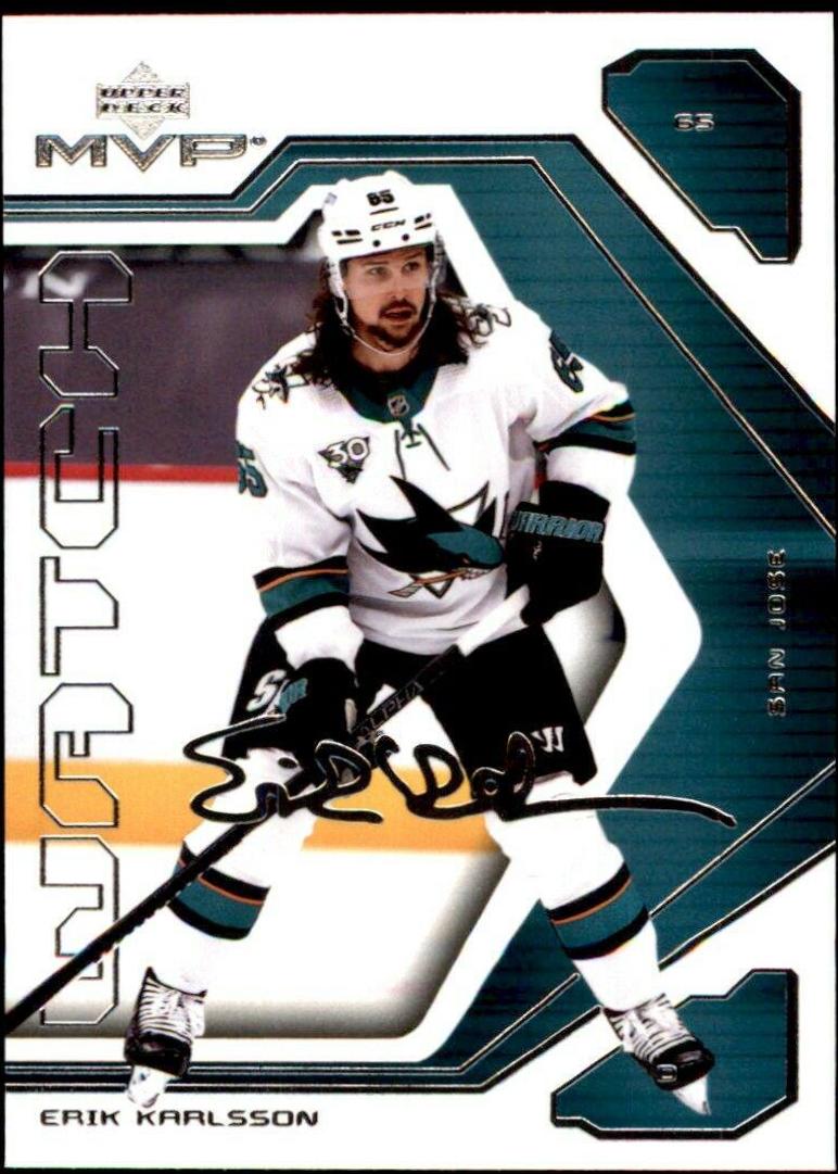 Erik Karlsson #16 Hockey Cards 2021 Upper Deck MVP 20th Anniversary