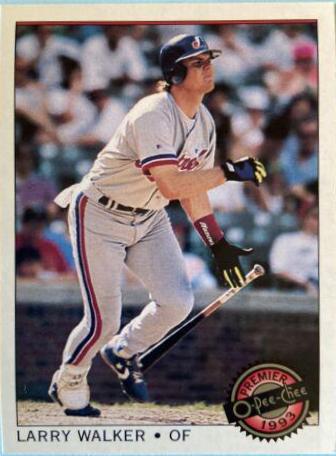 Larry Walker #39 Baseball Cards 1993 O Pee Chee Premier