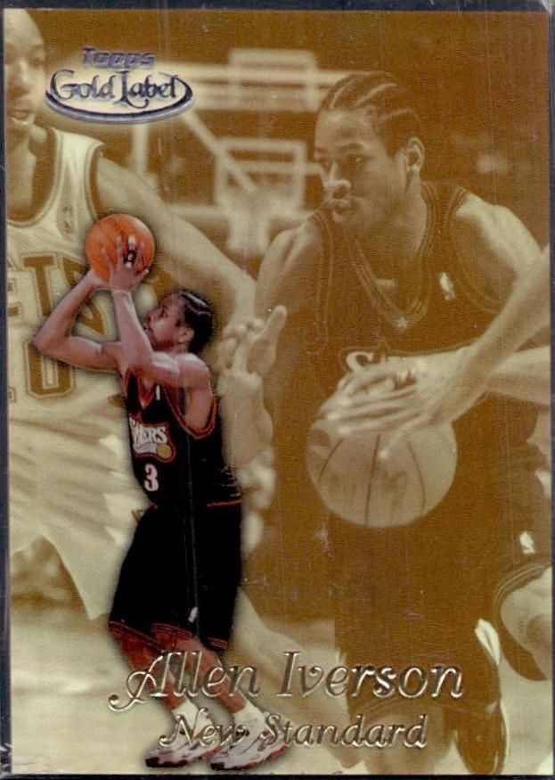 Allen Iverson #NS5 Basketball Cards 1999 Topps Gold Label New Standard