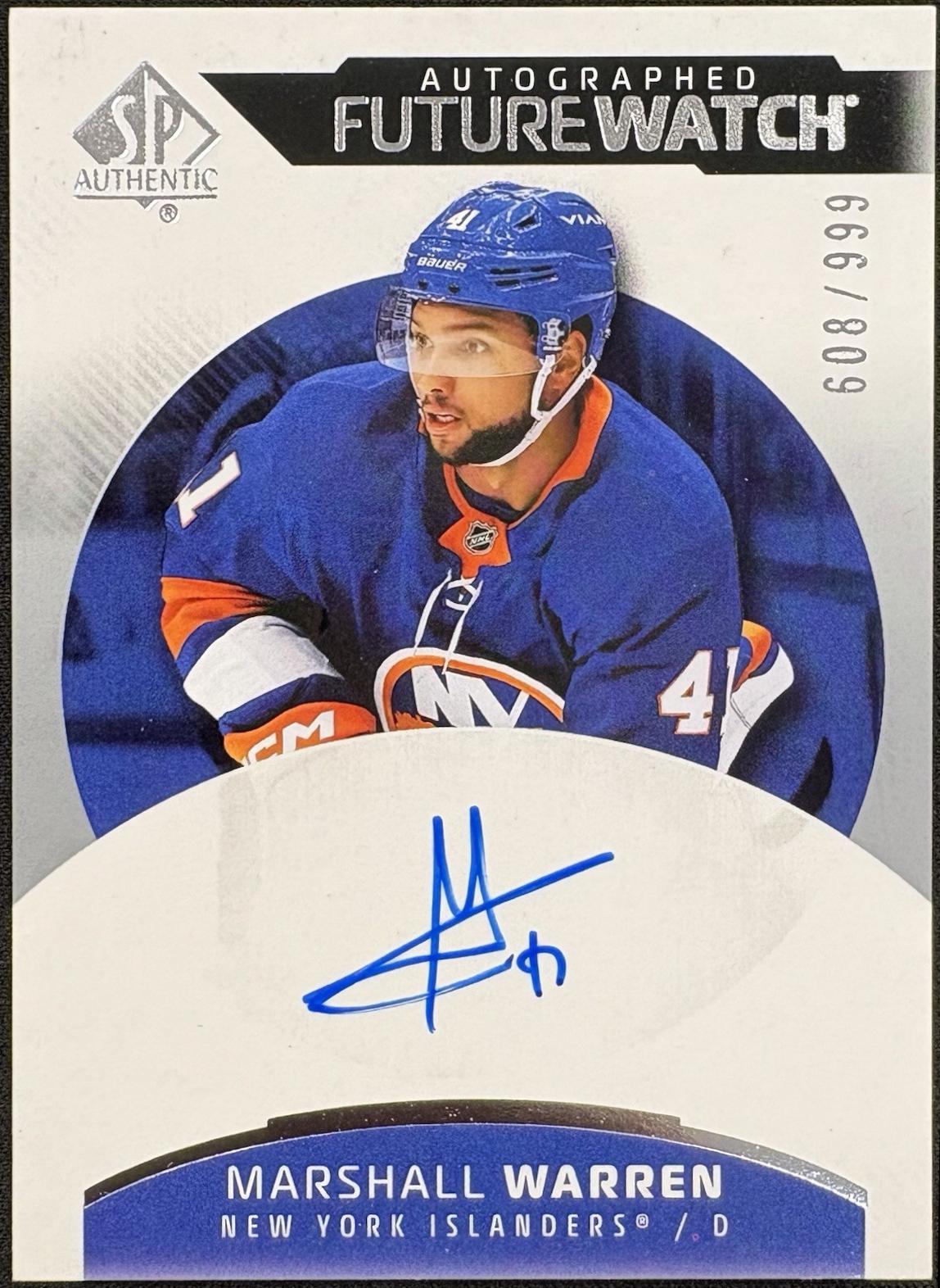 Marshall Warren #FW-MW 2025 Sp Authentic Future Watch Hockey