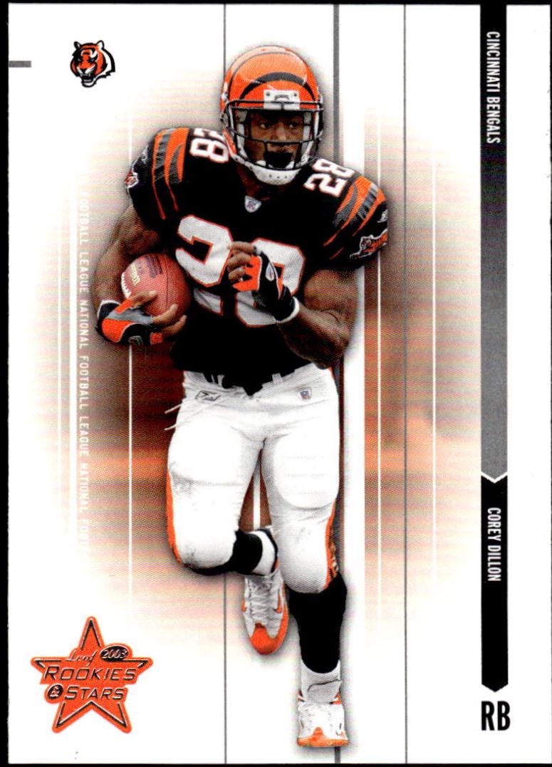 Corey Dillon #17 Football Cards 2003 Leaf Rookies & Stars