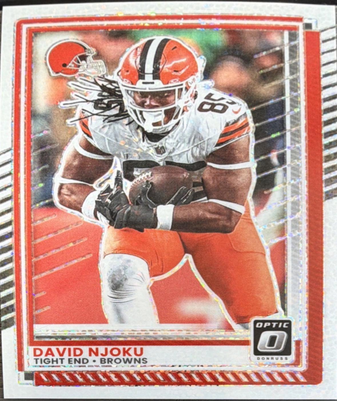 David Njoku [White Sparkle] #76