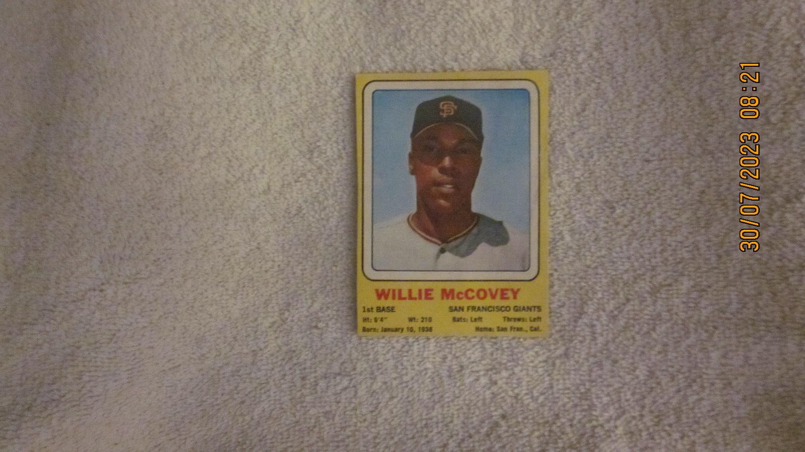 Willie McCovey [Hand Cut Side Panel] Prices | 1969 Transogram ...