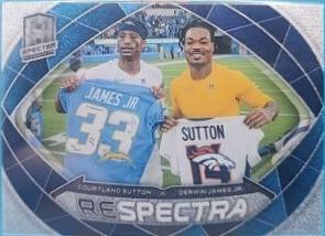 Courtland Sutton / Derwin James Jr. #7 Football Cards 2023 Panini Spectra Respectra