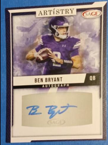 Ben Bryant #ART-BB Football Cards 2024 Sage Artistry Autograph