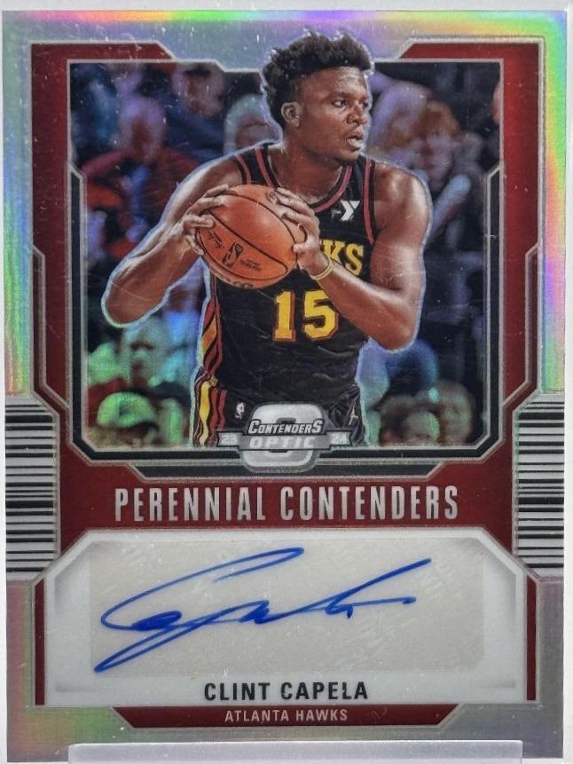 Clint Capela #6 Basketball Cards 2023 Panini Contenders Optic Perennial Autograph