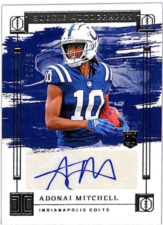 Adonai Mitchell #RA-AML 2024 Panini Impeccable Rookie Autograph Football