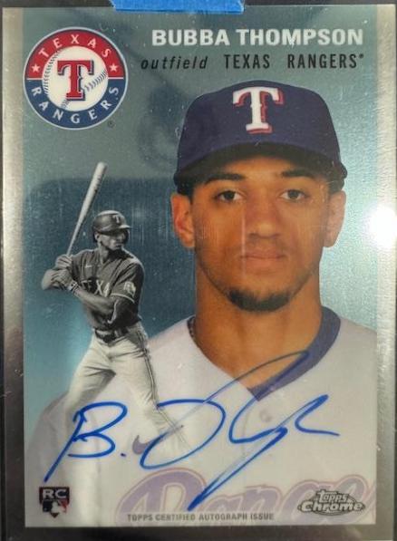Bubba Thoompson #CPA-BT Baseball Cards 2023 Topps Chrome Platinum Anniversary Autograph