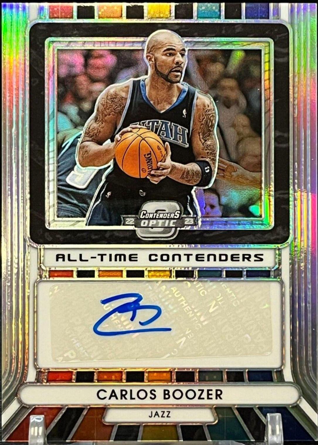 Carlos Boozer #9 Basketball Cards 2022 Panini Contenders Optic All-Time Autograph