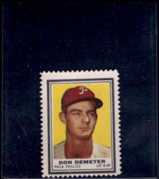 Don Demeter Baseball Cards 1962 Topps Stamps
