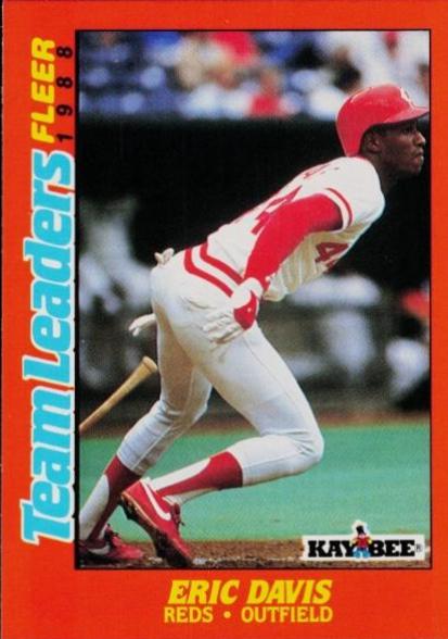 Eric Davis #6 Baseball Cards 1988 Fleer Kaybee Team Leaders