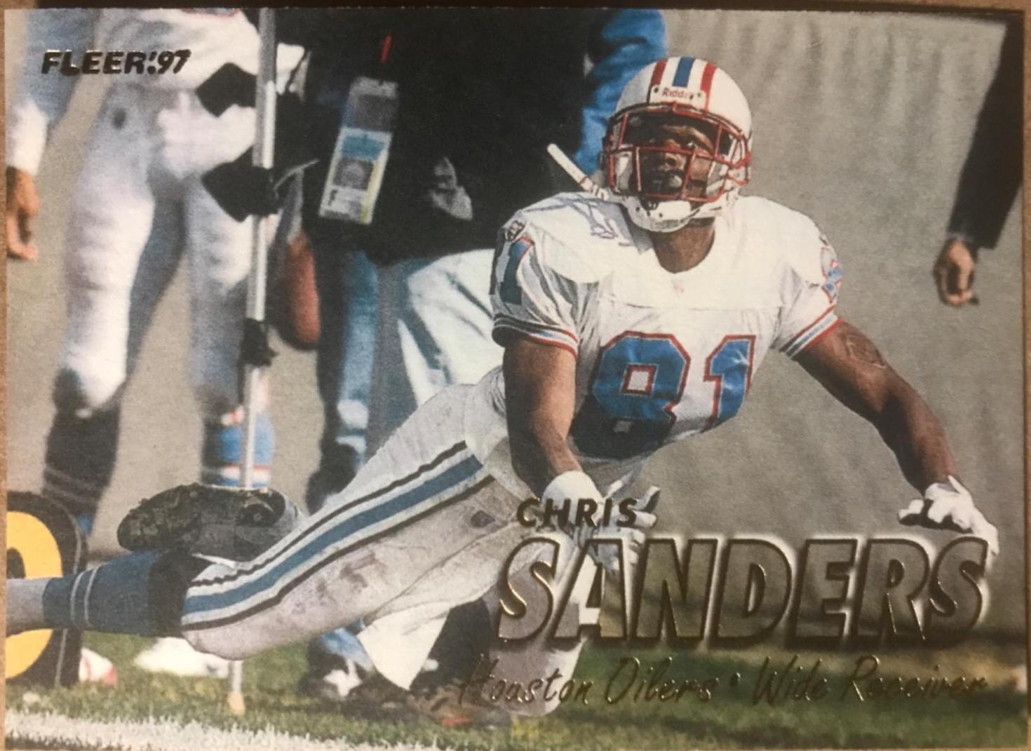 Chris Sanders #33 Football Cards 1997 Fleer