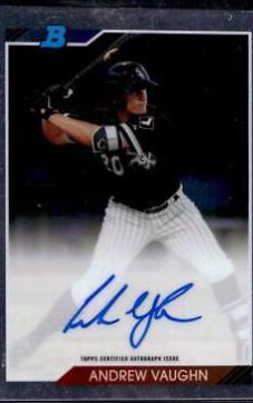 Andrew Vaughn #AVA Baseball Cards 2020 Bowman Heritage Chrome Autographs