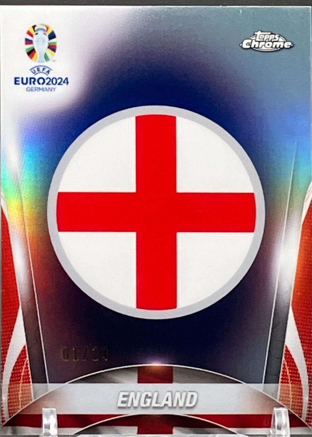 England #T-10 Soccer Cards 2024 Topps Chrome UEFA Euro Team Short Print