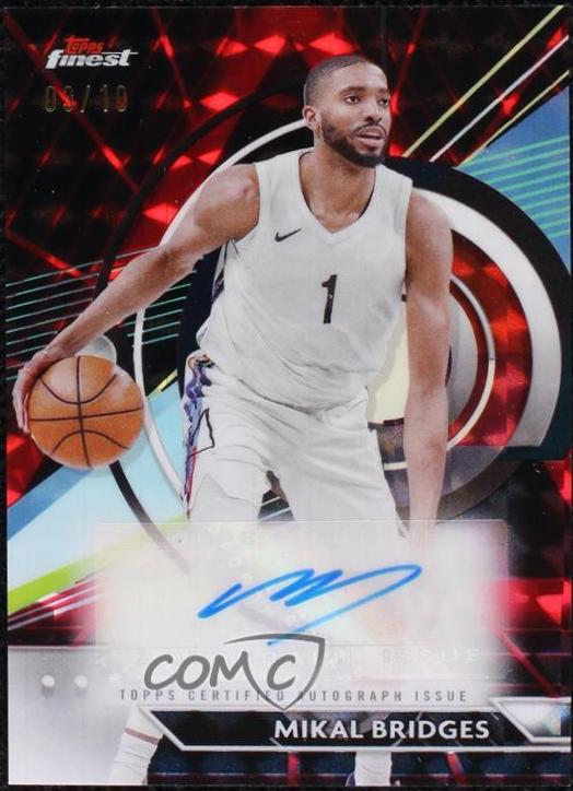 Mikal Bridges [Red Black Vapor Geometric Refractor] #FA-MIB