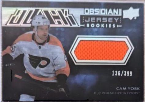 Cam York #OR-11 Hockey Cards 2021 SPx UD Black Obsidian Rookies