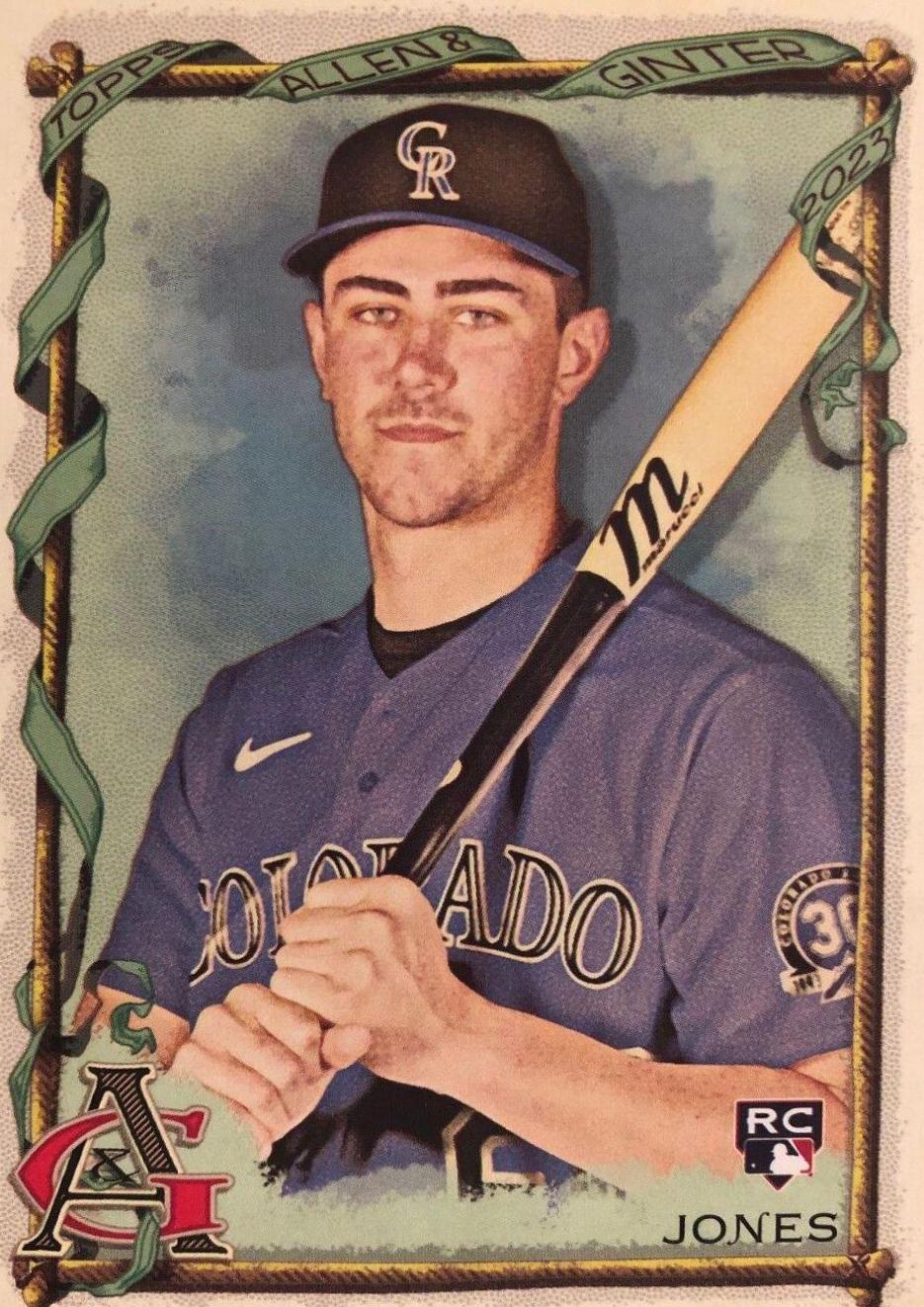 Nolan Jones #61 Baseball Cards 2023 Topps Allen & Ginter