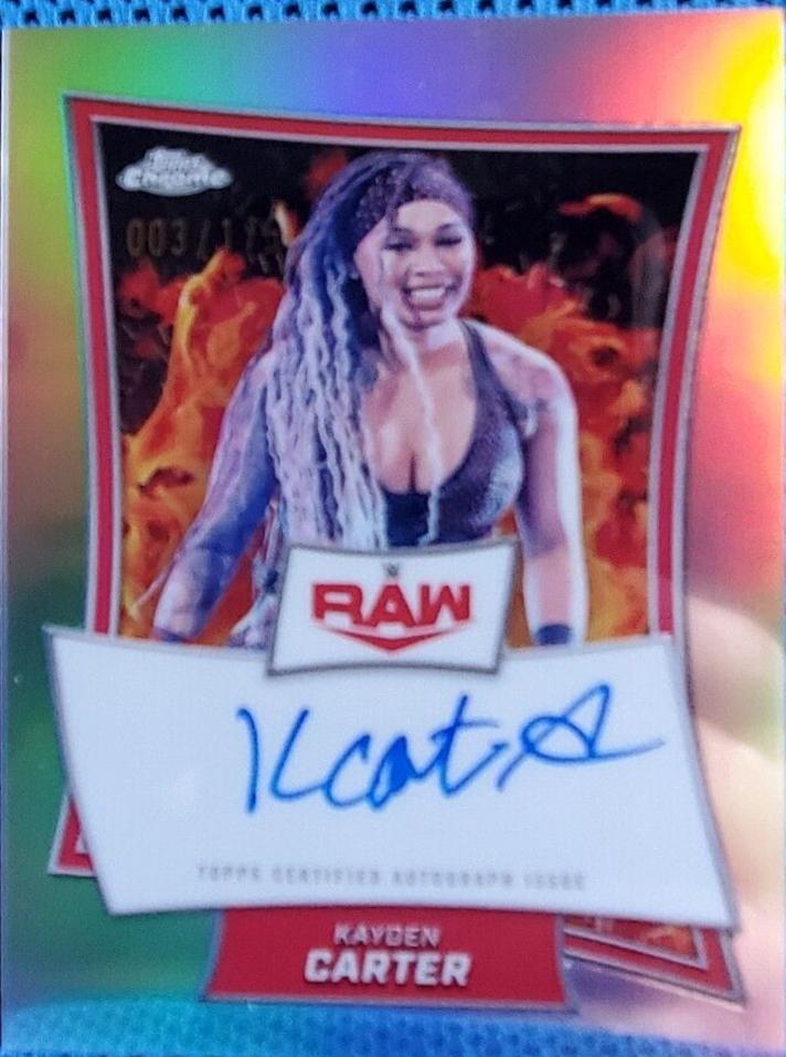 Kayden Carter #RBA-KYD Wrestling Cards 2025 Topps Chrome WWE Red Brand Autograph