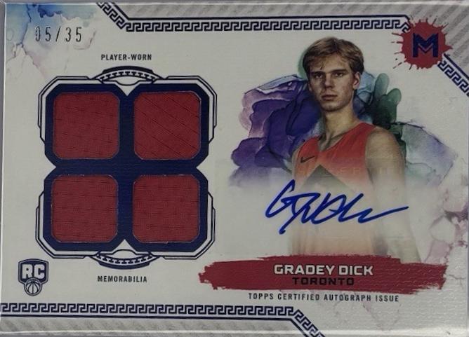 Gradey Dick #MRR-10 Basketball Cards 2023 Topps Motif Rookie Relic