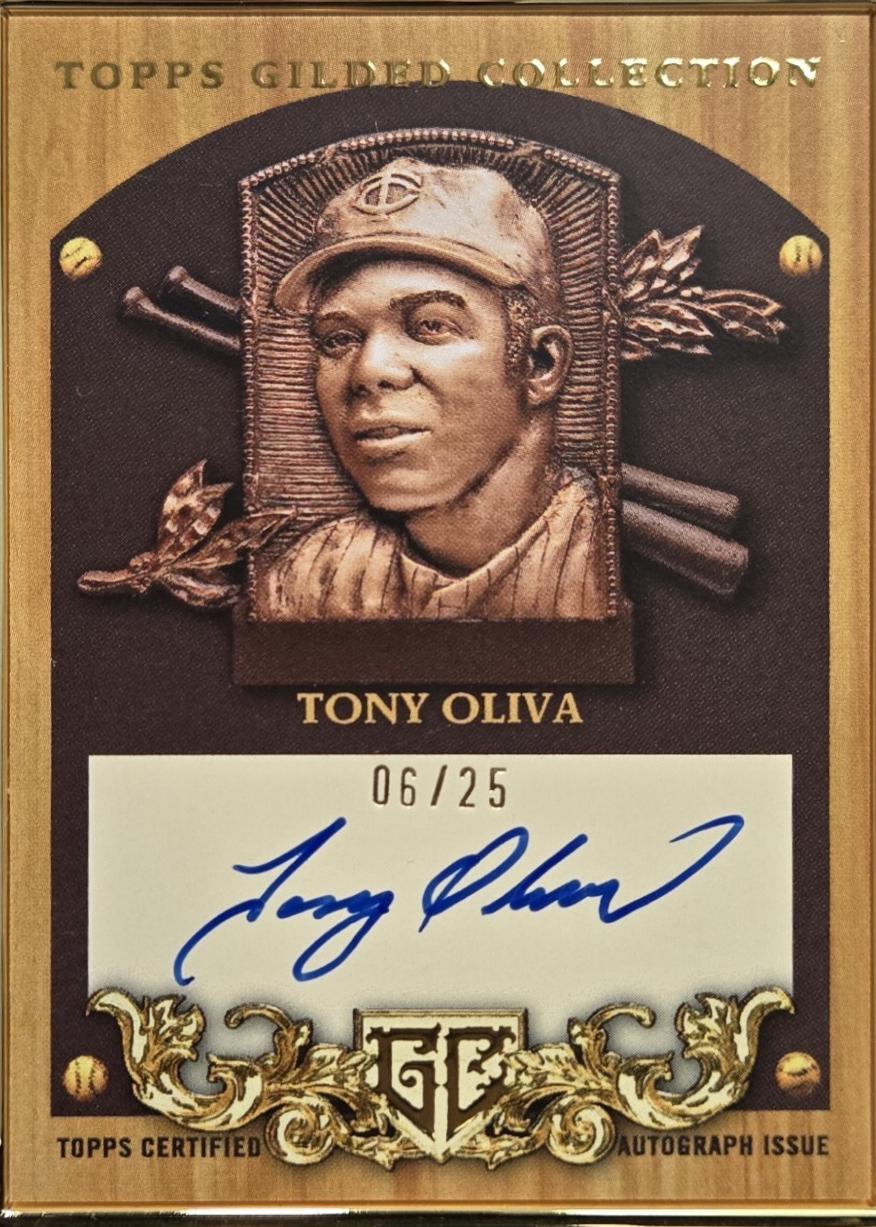 Tony Oliva #HAFA-TO 2025 Topps Gilded Collection Gold Framed Hall Of Fame Autograph Baseball