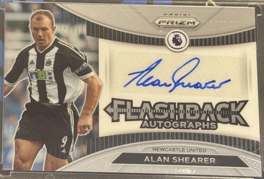 Alan Shearer #FA-ASH Soccer Cards 2022 Panini Prizm Premier League Flashback Autographs